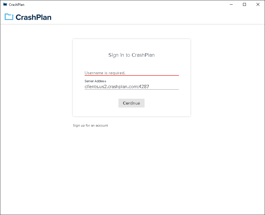 crashplan-login